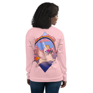 The Prism- Unisex Bomber Jacket, Pink