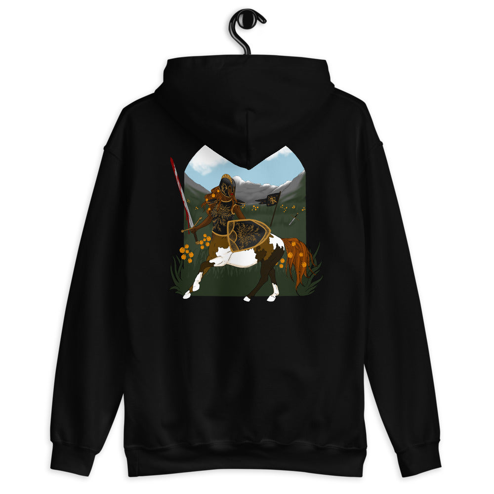 The Shield-Maiden: Unisex Hoodie, Back Print