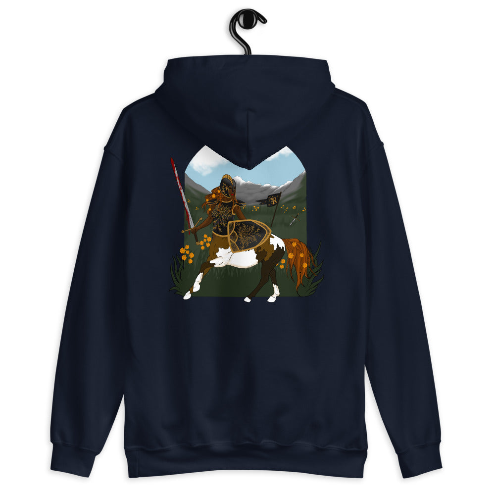The Shield-Maiden: Unisex Hoodie, Back Print