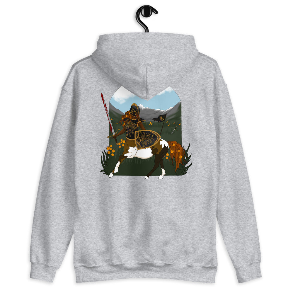 The Shield-Maiden: Unisex Hoodie, Back Print