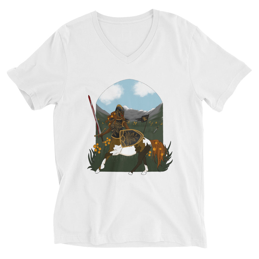 The Shield-Maiden: Unisex Short Sleeve V-Neck T-Shirt